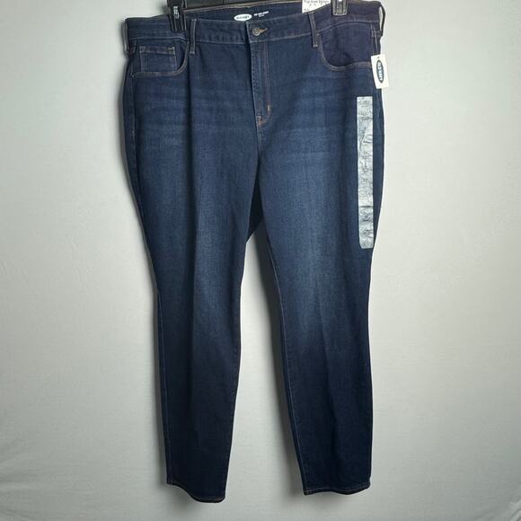 Old Navy Denim - NWT Old Navy Women Pop Icon Skinny Jeans Dark Blue Size 20 Straight Leg Mid Rise